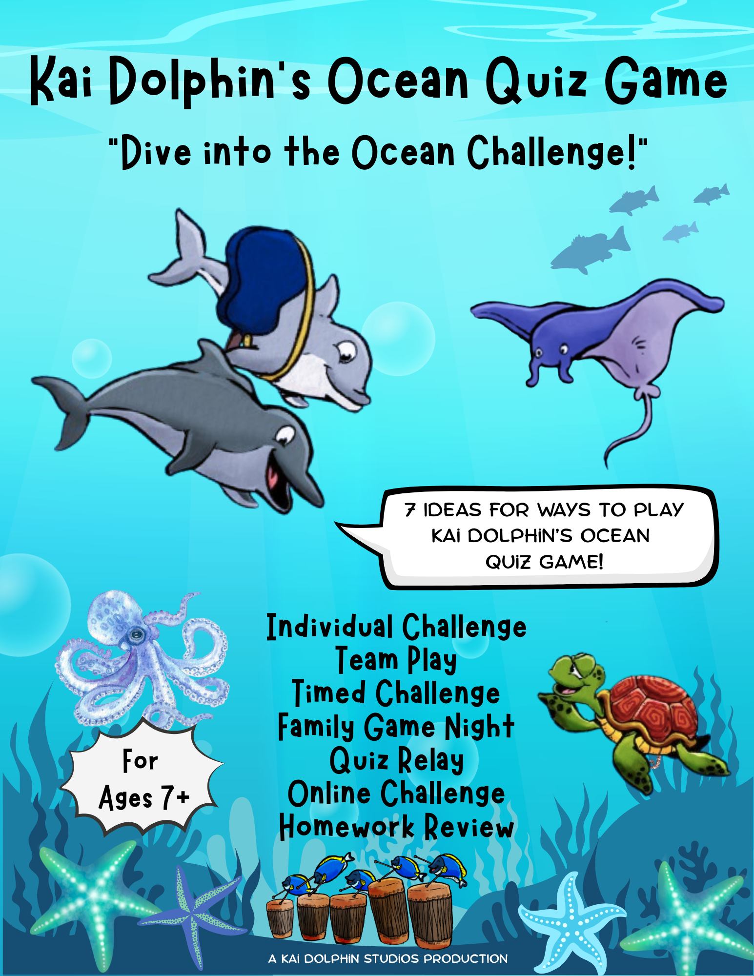 Kai Dolphin's Ocean Quiz Game